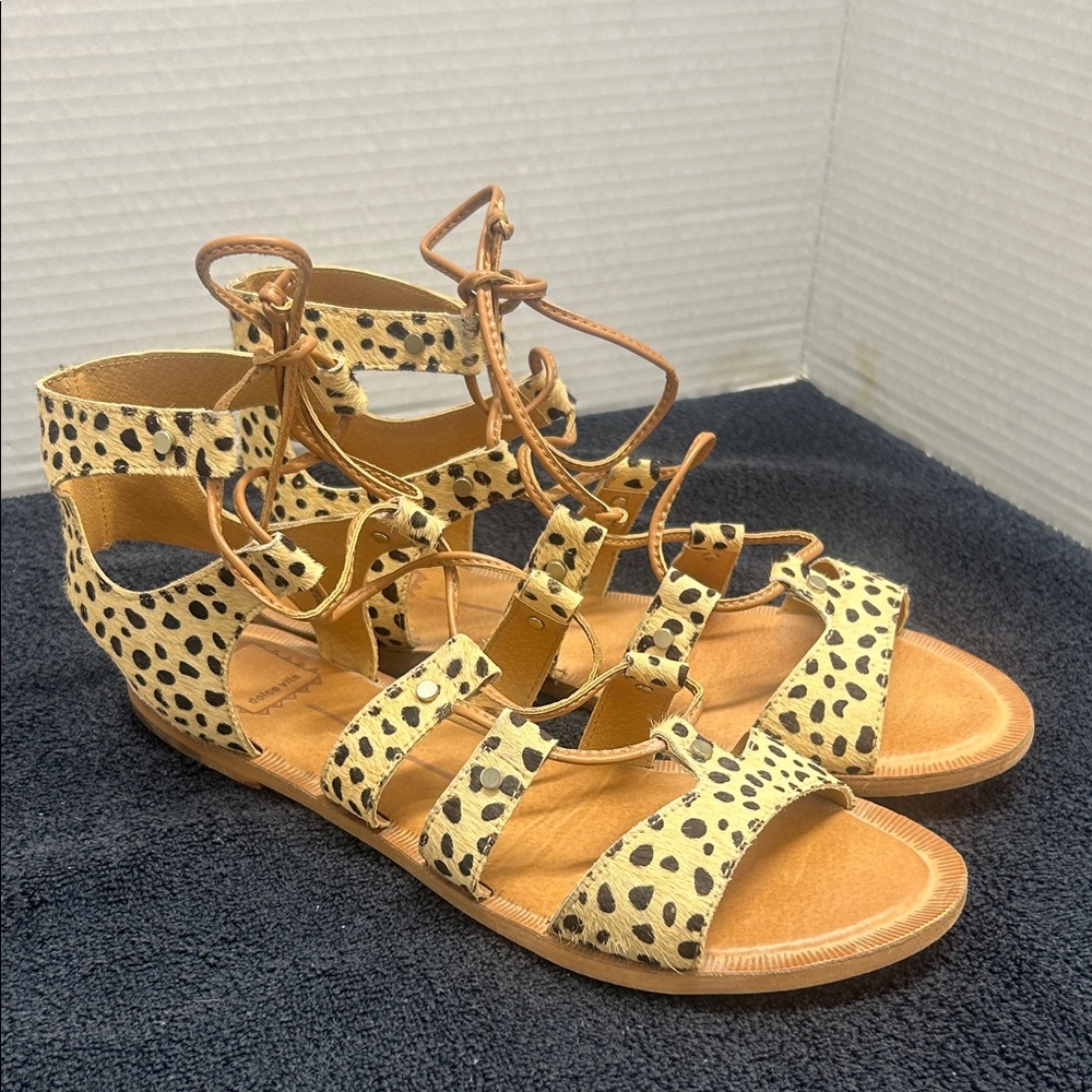DOLCE VITA Leopard Print Gladiator Sandals